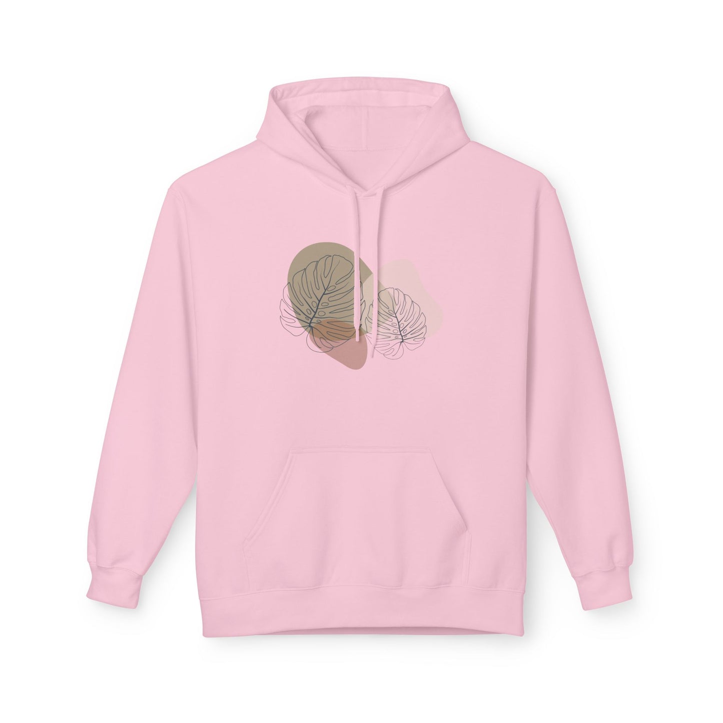 Modern Houseplant Monstera Leaves - Softstyle Mid-Weight Hoodie