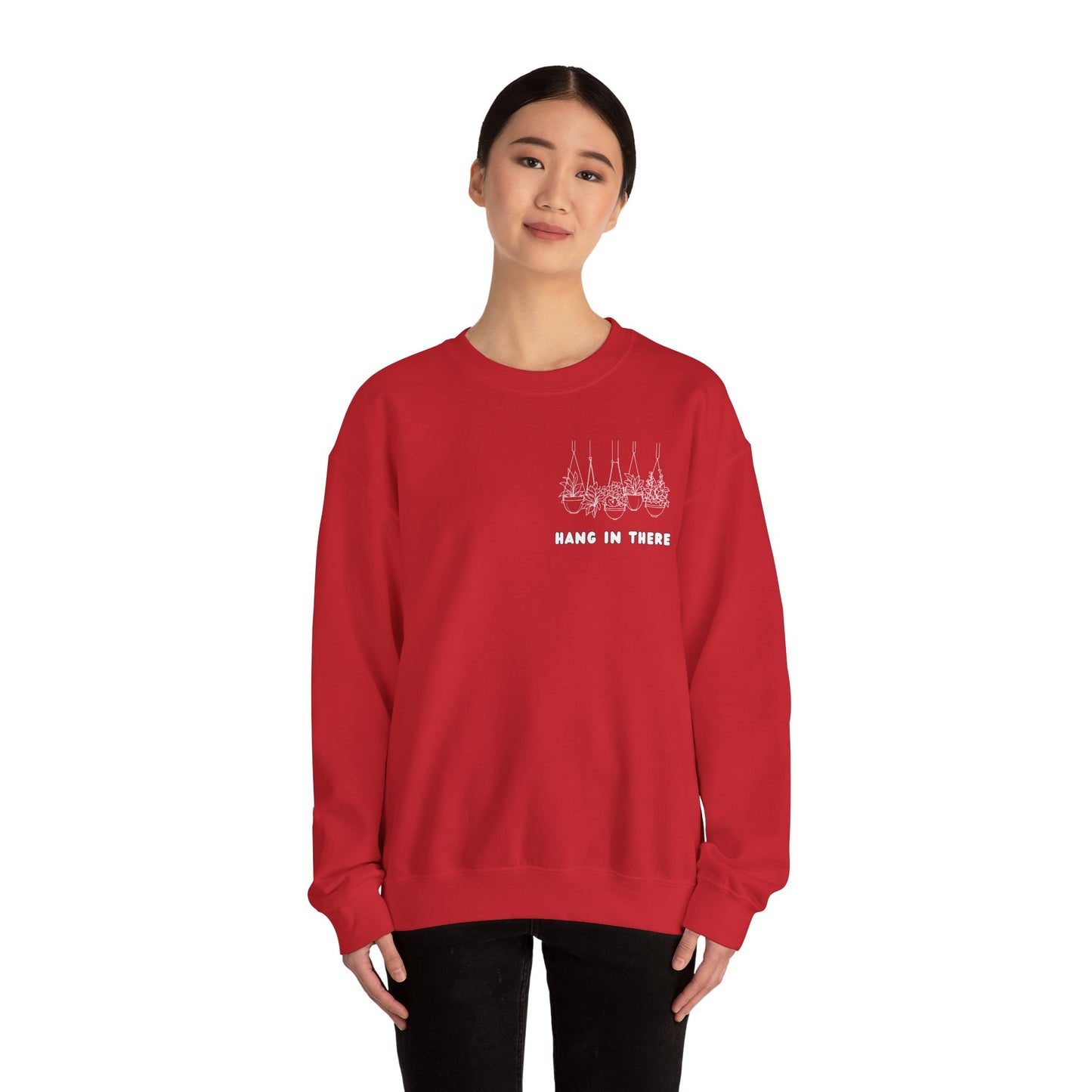 Hang In There Crewneck Sweatshirt Plant Design