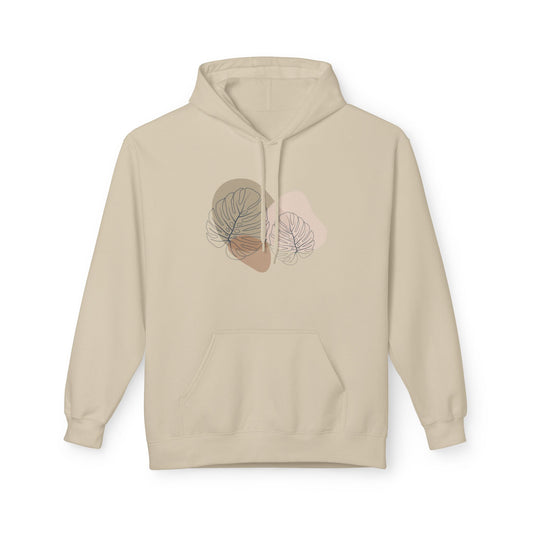 Modern Houseplant Monstera Leaves - Softstyle Mid-Weight Hoodie