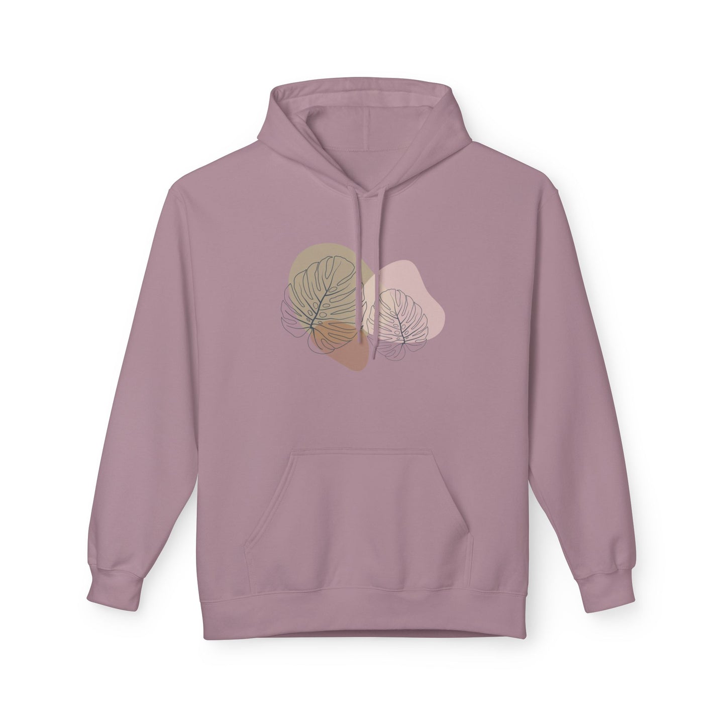 Modern Houseplant Monstera Leaves - Softstyle Mid-Weight Hoodie