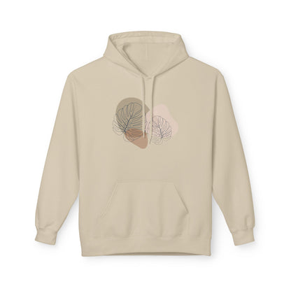 Modern Houseplant Monstera Leaves - Softstyle Mid-Weight Hoodie