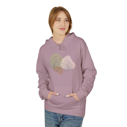 Modern Houseplant Monstera Leaves - Softstyle Mid-Weight Hoodie