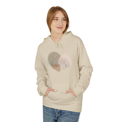 Modern Houseplant Monstera Leaves - Softstyle Mid-Weight Hoodie