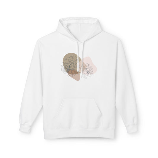 Modern Houseplant Monstera Leaves - Softstyle Mid-Weight Hoodie