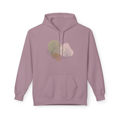 Modern Houseplant Monstera Leaves - Softstyle Mid-Weight Hoodie